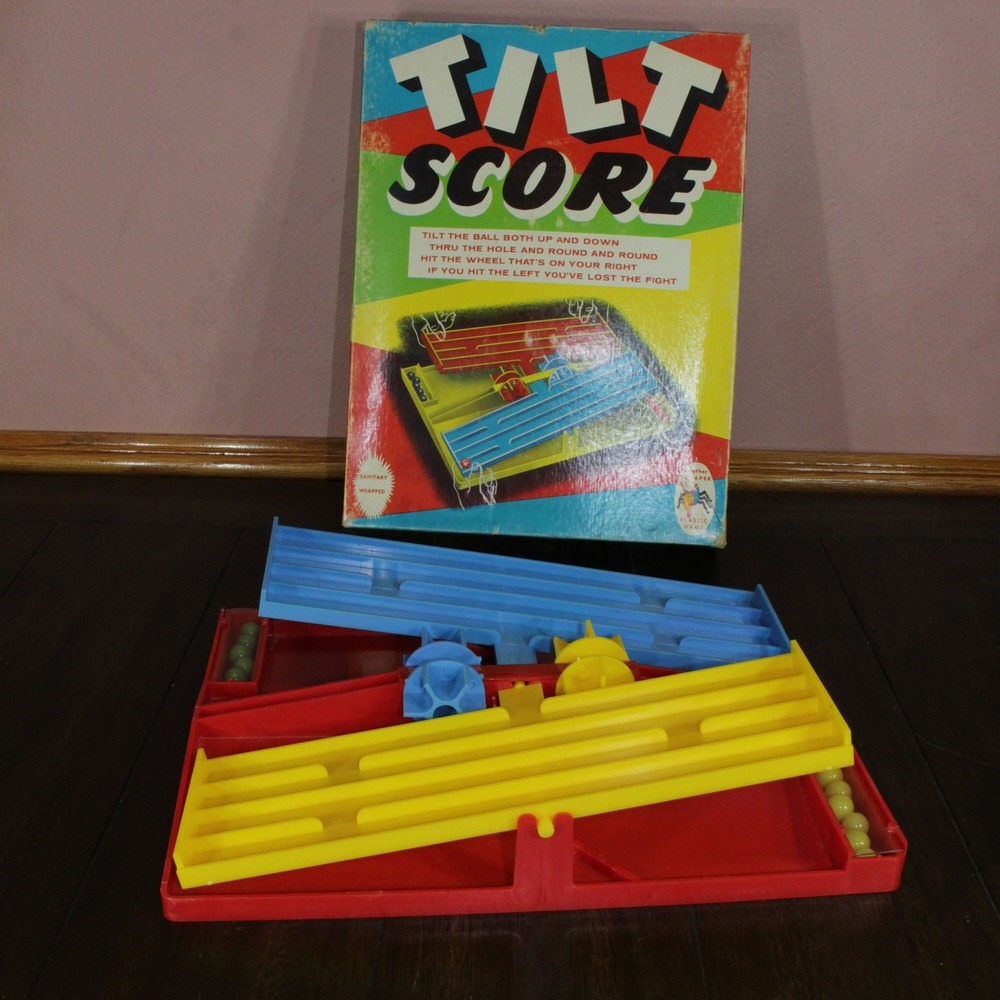 Tilt Score 1964 Schaper Game 335 Complete with Instructions and Box